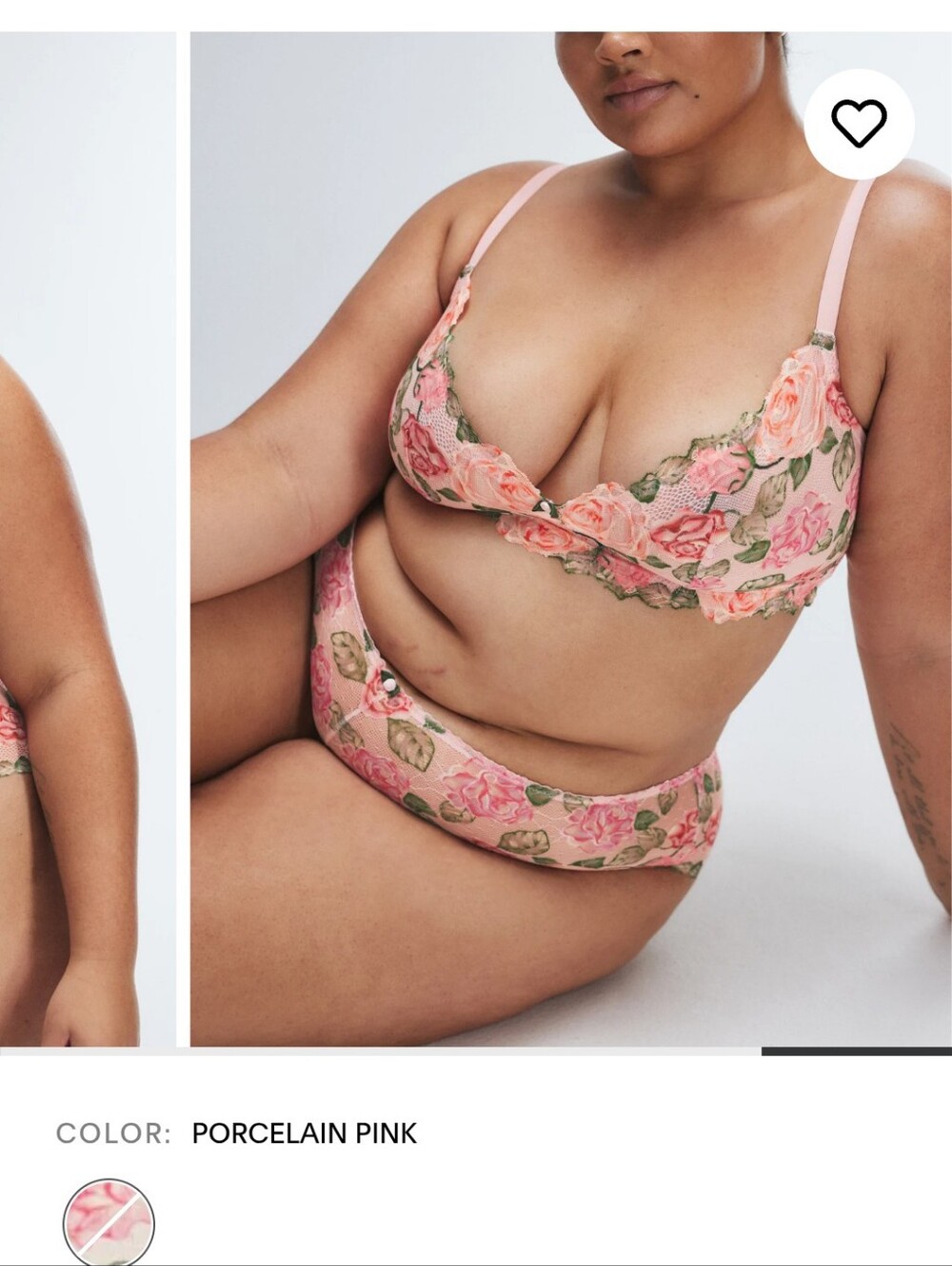 Savage X Fenty Le Rose Lace Bralette, Hipster Panty & Scarf Set - Picture 5 of 8